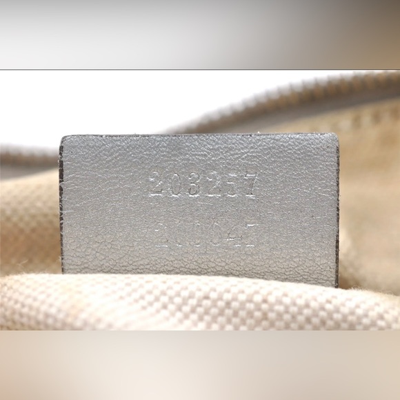 Authentic GUCCI Guccissima Abbey Shoulder Bag/Crossbody GG Leather 203257 Gray - Picture 7 of 13